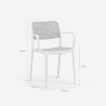 Chaise de jardin cuisine polypropylène avec accoudoirs viennois Varmi 