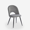 Chaise salle à manger cuisine moderne en velours rembourrée Zarda Dimensions