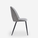 Chaise salle à manger cuisine moderne en velours rembourrée Zarda Prix