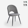 Chaise salle à manger cuisine moderne en velours rembourrée Zarda Promotion