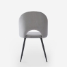 Chaise salle à manger cuisine moderne en velours rembourrée Zarda Achat