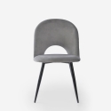 Chaise salle à manger cuisine moderne en velours rembourrée Zarda Caractéristiques
