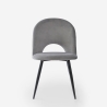 Chaise salle à manger cuisine moderne en velours rembourrée Zarda Caractéristiques