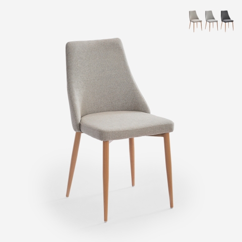 Chaise de salle à manger et cuisine rembourrée moderne en tissu Sirka Promotion