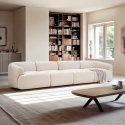 Canapé 4 places modulable en tissu design Yuna-4 Promotion