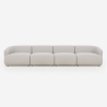 Canapé 4 places modulable en tissu design Yuna-4 Vente