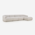 Canapé 4 places modulable avec repose-pieds design moderne Yuna-4P Vente