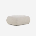 Canapé 4 places modulable avec repose-pieds design moderne Yuna-4P Remises