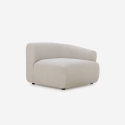 Canapé 4 places modulable avec repose-pieds design moderne Yuna-4P Prix