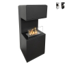 Cheminée à bioéthanol sur pied en acier L38xP38xH100 Oslo Promotion