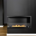 Foyer à bioéthanol encastrable d'angle 90x45 Sutri 90 