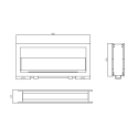 Cheminée bioéthanol encastrable double face biocamino 2 côtés 90x40 Montefalco 90 Caractéristiques