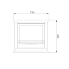Cheminée à bioéthanol Stoccolma, en bois blanc, 75x24x68 cm Modèle