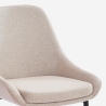 Chaise de cuisine moderne en tissu avec pieds en métal noir Piros Prix