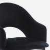 Chaise salle à manger et cuisine accoudoirs moderne en velours Rozan 