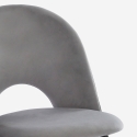 Chaise salle à manger cuisine moderne en velours rembourrée Zarda 