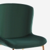 Chaise en tissu design pour salle à manger avec pieds dorés Virin 