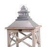 Ensemble de 2 lanternes shabby chic avec porte-bougies en bois gris Kediri Offre