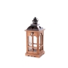 Ensemble de 2 lanternes décoratives shabby chic en bois avec porte-bougies Palu Offre