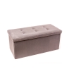 Pouf en velours rectangulaire avec rangement 76x34 cm pour salon Pier Vente