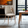 Chaise de salle à manger et cuisine rembourrée moderne en tissu Sirka Vente