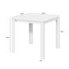 Table de salle à manger blanche carrée 80x80cm design moderne Ika 8 Vente