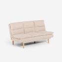 Canapé clic clac 2 places en tissu avec dossier inclinable Livra Offre