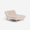 Canapé clic clac 2 places en tissu avec dossier inclinable Livra Remises
