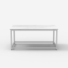 Table basse de salon contemporain 100x60x45cm effet marbre Corniola Modèle