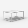 Table basse de salon contemporain 100x60x45cm effet marbre Corniola Choix