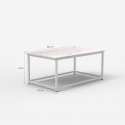Table basse de salon contemporain 100x60x45cm effet marbre Corniola 