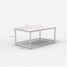 Table basse de salon contemporain 100x60x45cm effet marbre Corniola 