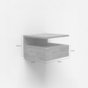 2 tables de chevet murales suspendues avec tiroir chambre Alabastro 