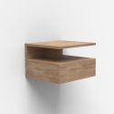 2 tables de chevet murales suspendues avec tiroir chambre Alabastro Choix