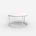 Table basse de salon rond 80cm effet marbre contemporain Ossidiana Modèle