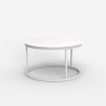 Table basse de salon rond 80cm effet marbre contemporain Ossidiana Modèle