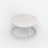 Table basse de salon rond 80cm effet marbre contemporain Ossidiana Choix