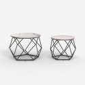 2 tables basses design moderne avec base en métal Aragonite Catalogue