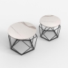 2 tables basses design moderne avec base en métal Aragonite Réductions