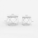2 tables basses design moderne avec base en métal Aragonite Caractéristiques