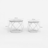 2 tables basses design moderne avec base en métal Aragonite Caractéristiques