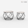 2 tables basses design moderne avec base en métal Aragonite Promotion