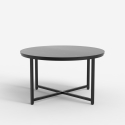Table basse salon rond 80cm avec plateau effet marbre Granato Modèle