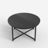 Table basse salon rond 80cm avec plateau effet marbre Granato Choix