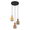 Suspension moderne 3 lumières en métal multicolore Lumak Réductions