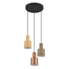 Suspension moderne 3 lumières en métal multicolore Lumak Réductions