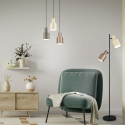 Suspension moderne 3 lumières en métal multicolore Lumak Vente