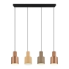 Suspension design linéaire 4 lumières en métal multicolore Orkan Vente