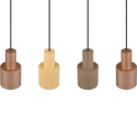 Suspension design linéaire 4 lumières en métal multicolore Orkan Offre