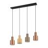Suspension design linéaire 4 lumières en métal multicolore Orkan Réductions